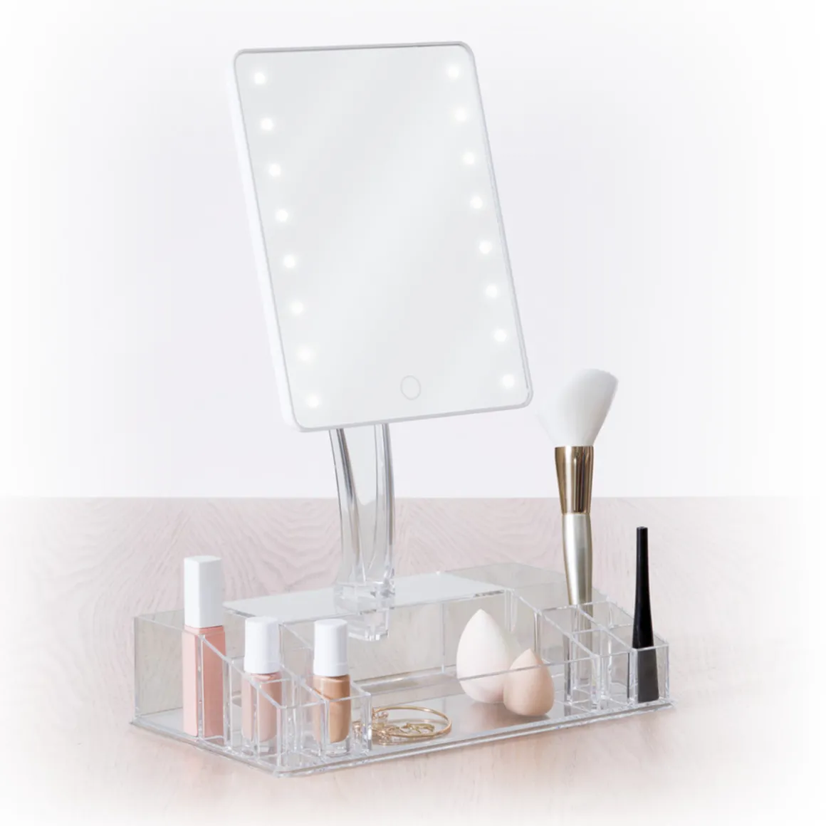 Miroir led 14 compartiments, Transparent