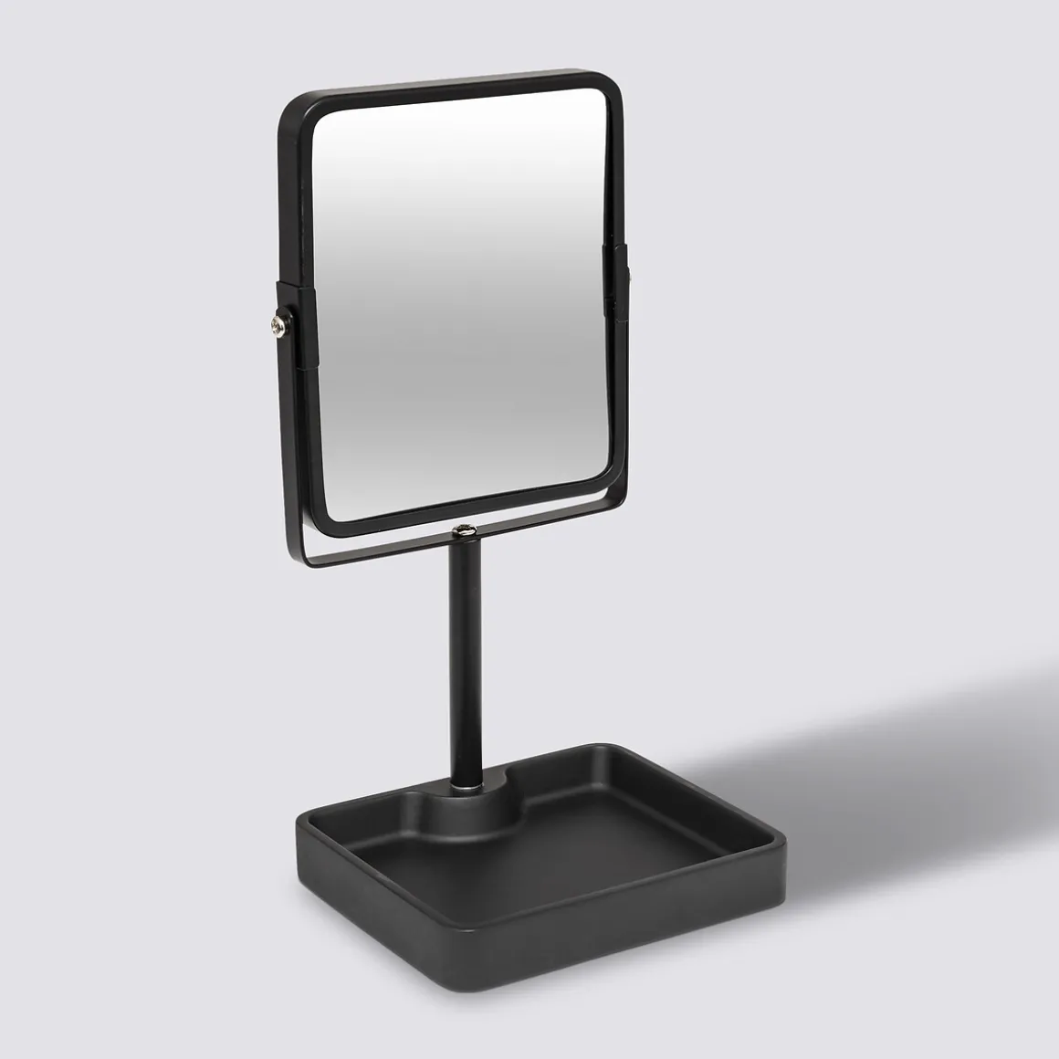 Miroir pivotant, 30x15,2 cm, Noir