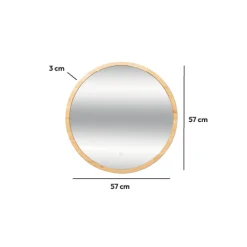 Miroir rond à led 57cm