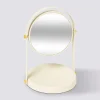 Miroir rond pivotant, Ivoire