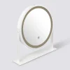 Miroir rond pivotant LED, Blanc