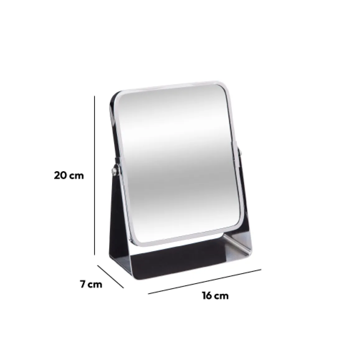 Miroir sur pied pivotant, Métal