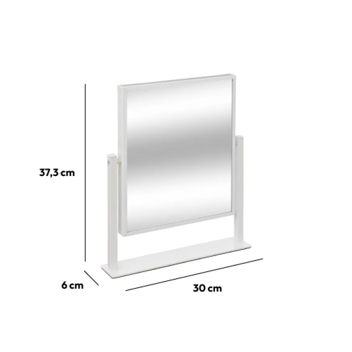 Miroir sur pied rectangle, Blanc