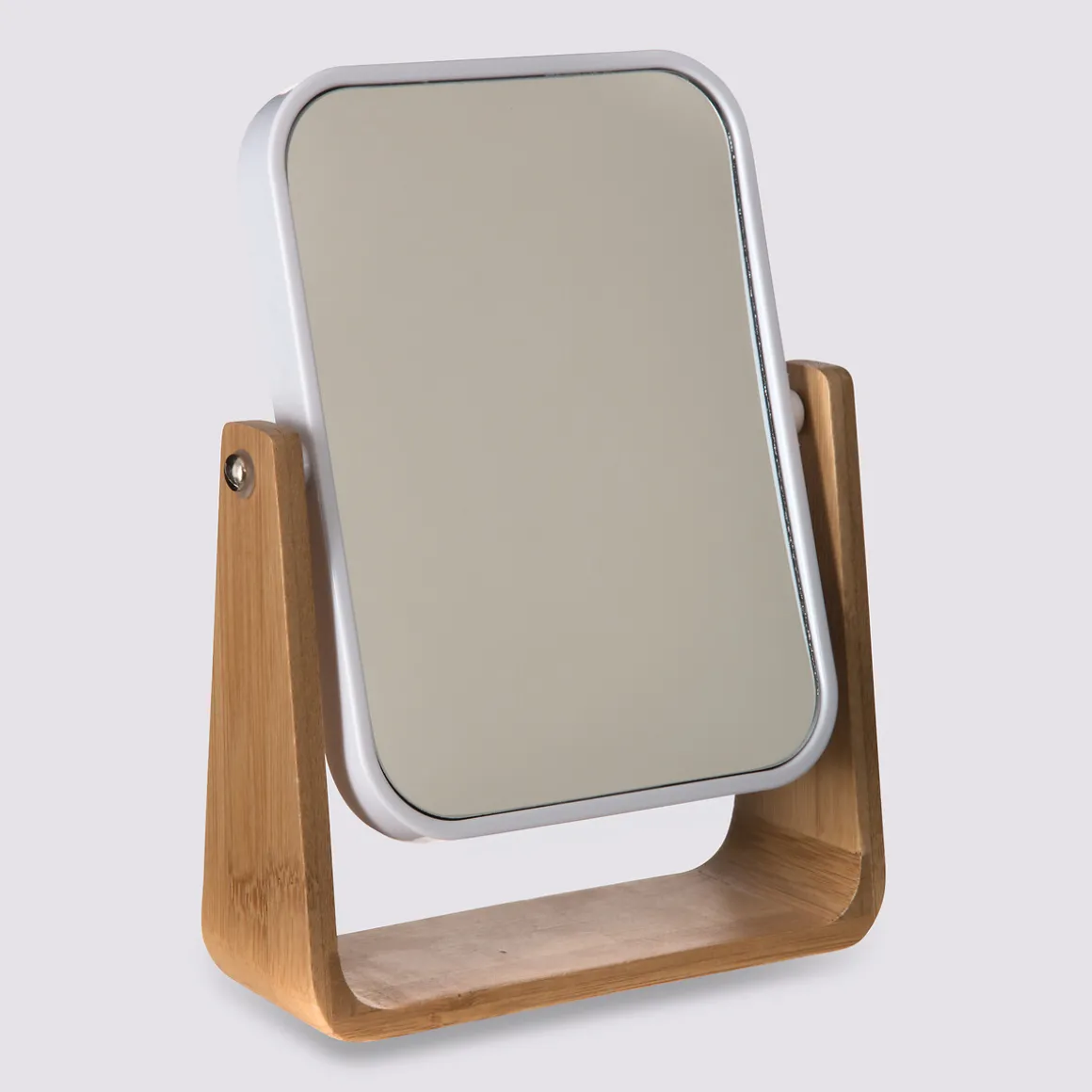 Miroir 16x22 cm bambou, Blanc
