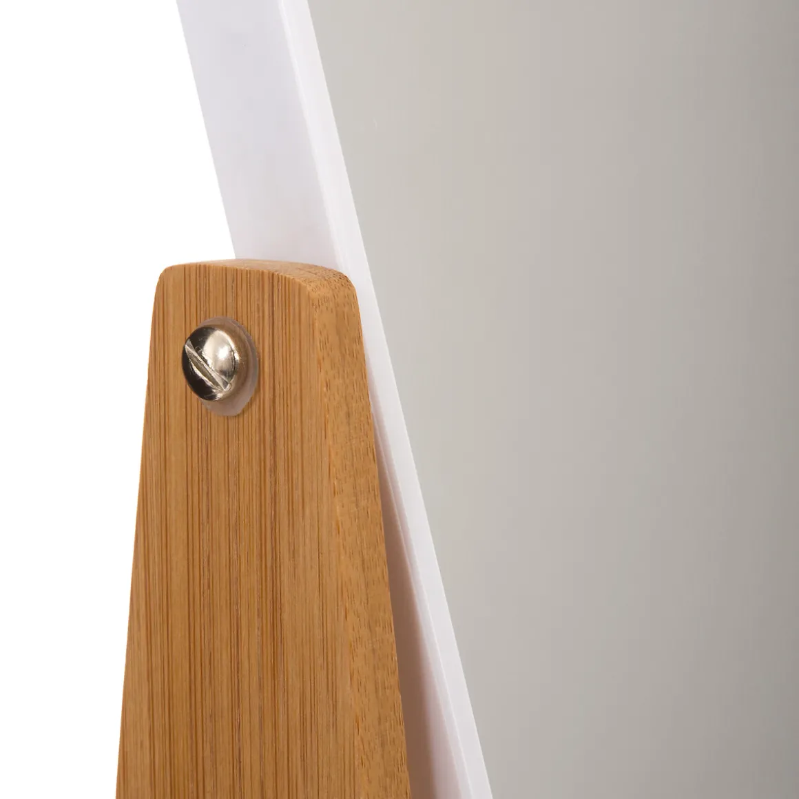 Miroir 16x22 cm bambou, Blanc