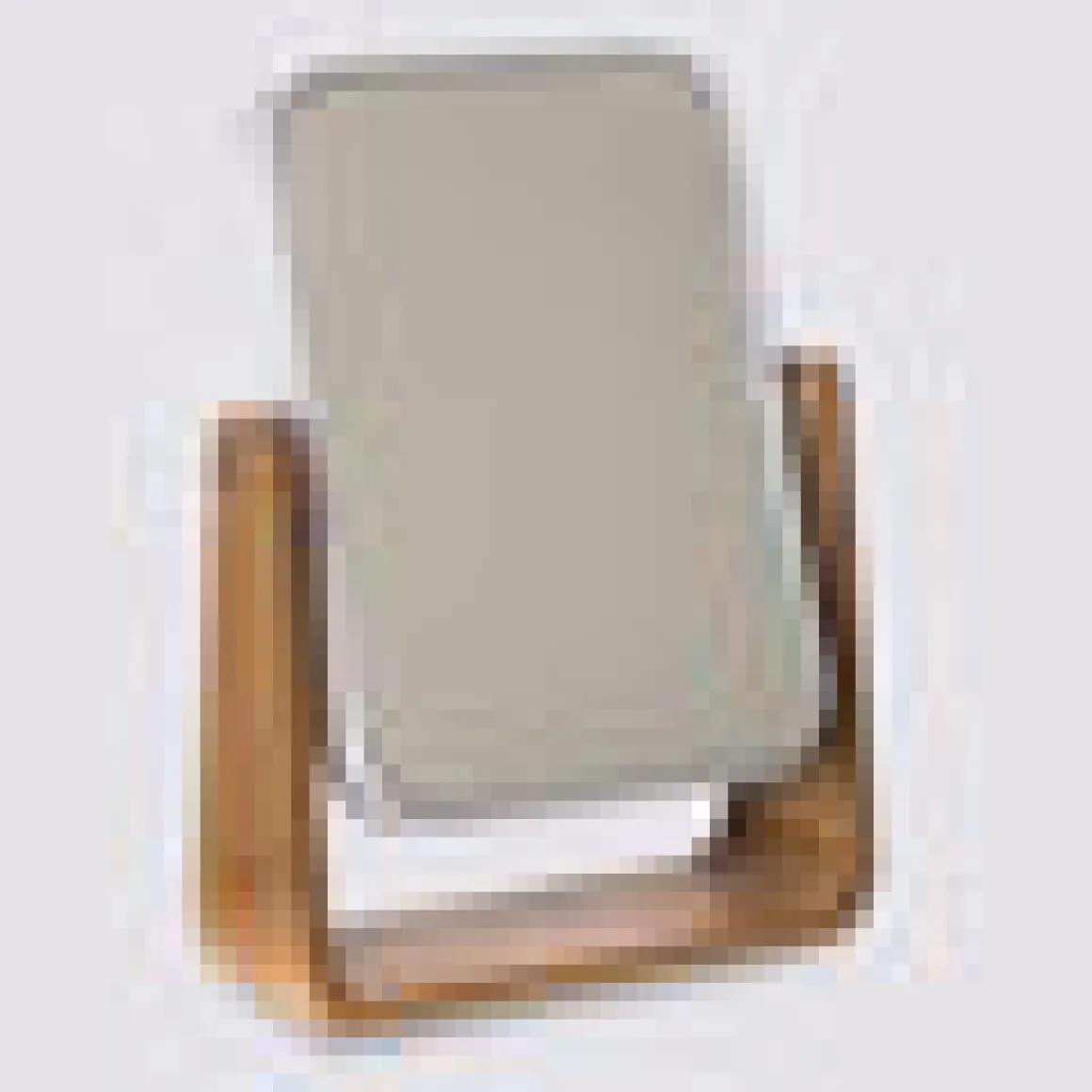 Miroir 16x22 cm bambou, Blanc