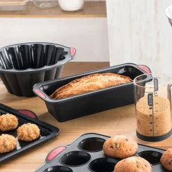 Moule à cake silicone- Noir,rouge