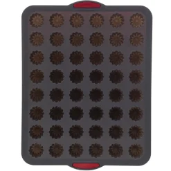Moule 48 cannelés silicone- Noir,rouge