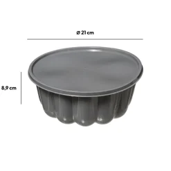 Moule à charlotte 21cm silicone, Gris
