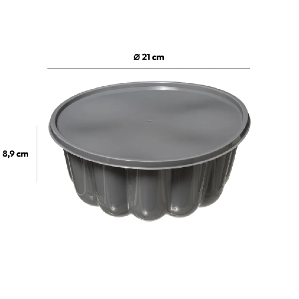 Moule à charlotte 21cm silicone, Gris