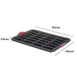 Moule 24 financiers silicone- Noir,rouge