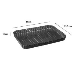 Moule à fond perforé métal 31x21cm