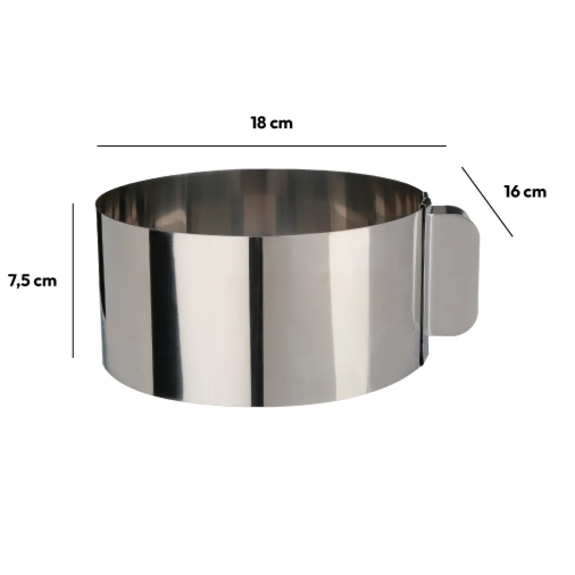 Moule à manqué extensible 30 cm, Inox
