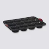 Moule 12 muffins silicone - Noir