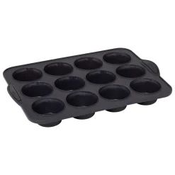 Moule 12 muffins silicone - Noir