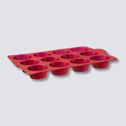 Moule 12 muffins silicone- Rouge