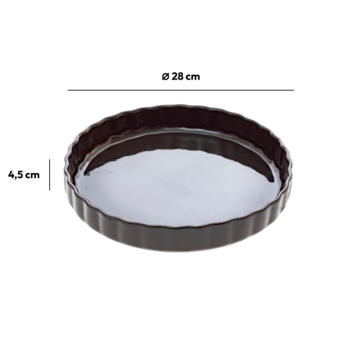 Moule à tarte 28cm, Gris