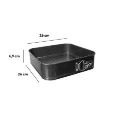 Moule carré démontable métal, 26cm