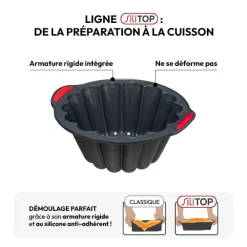 Moule Charlotte silicone- Noir,rouge