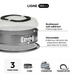 Moule démontable couvercle 26cm, Acier