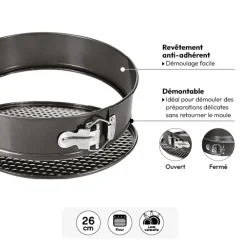 Moule rond démontable, 26cm