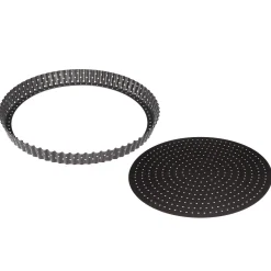Moule rond perforé métal 28cm