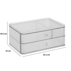 Organisateur 3 compartiments, Transparent