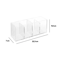 Organiseur 4 compartiments, Transparent