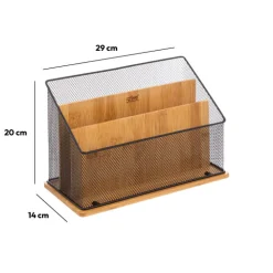 Organiseur de bureau - Bambou, noir