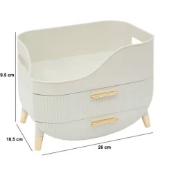 Organiseur, l.26 cm, Beige