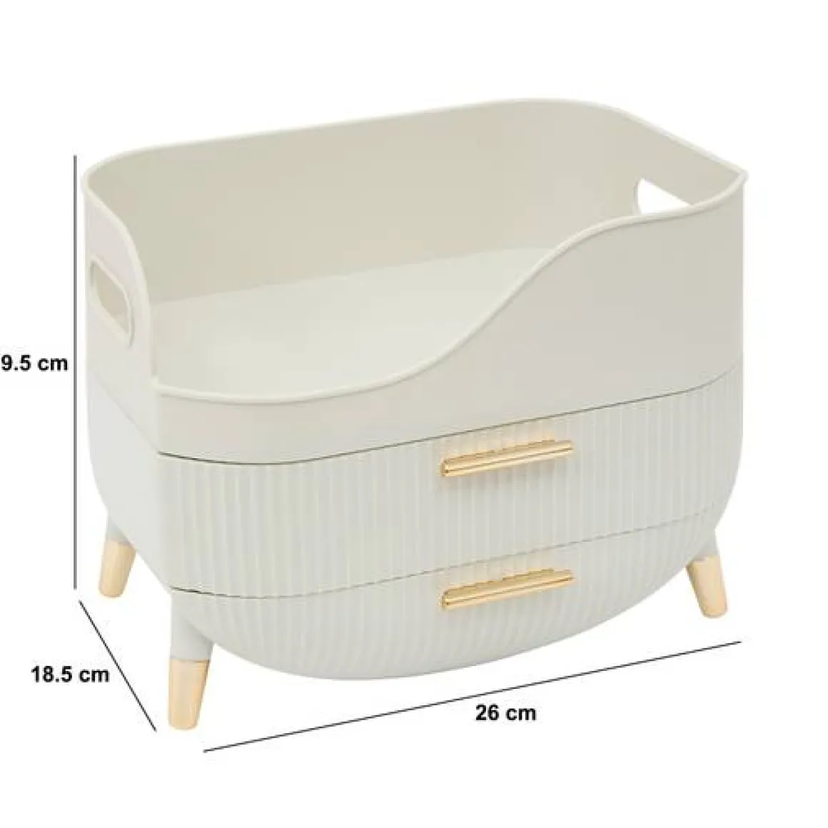 Organiseur, l.26 cm, Beige