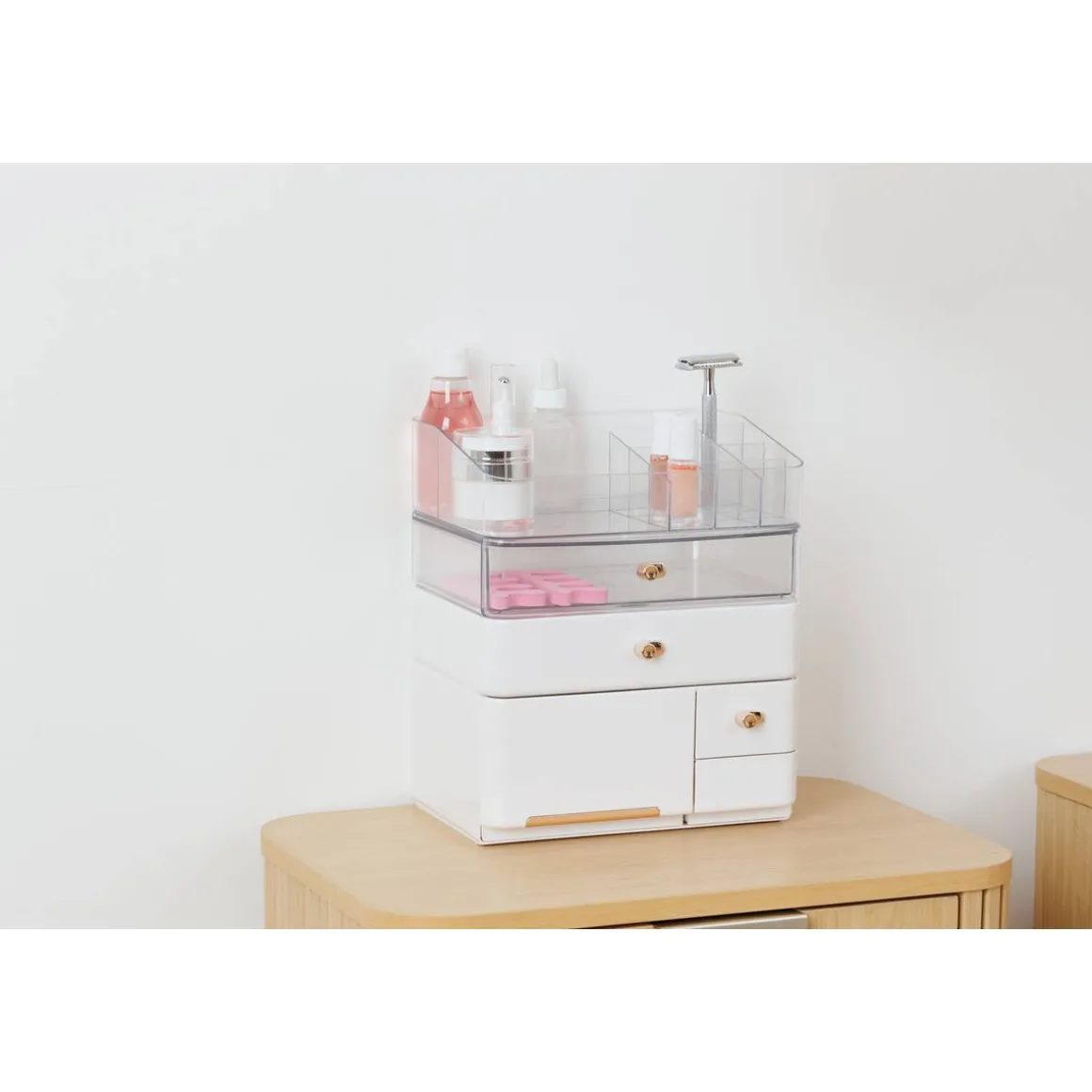 Organiseur, l.23 cm, Blanc