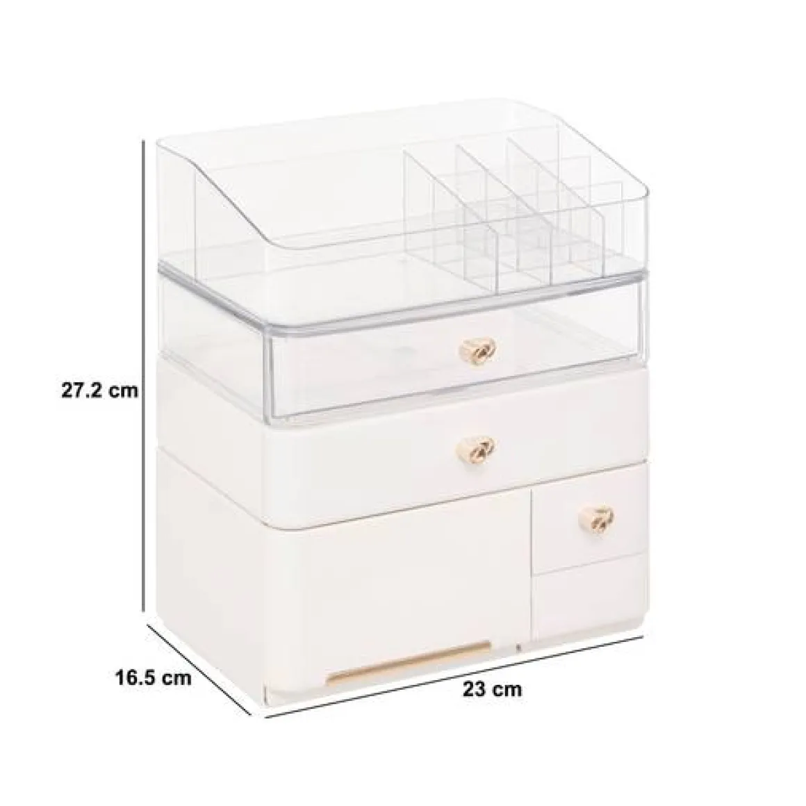 Organiseur, l.23 cm, Blanc