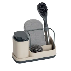 Organiseur évier avec distributeur 300ml, Beige