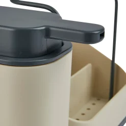 Organiseur évier avec distributeur 300ml, Beige