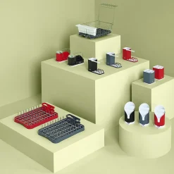 Organiseur évier avec distributeur 300ml, Gris
