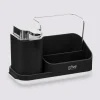 Organiseur évier avec distributeur 300ml, Gris noir