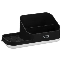 Organiseur évier avec distributeur 300ml, Gris noir