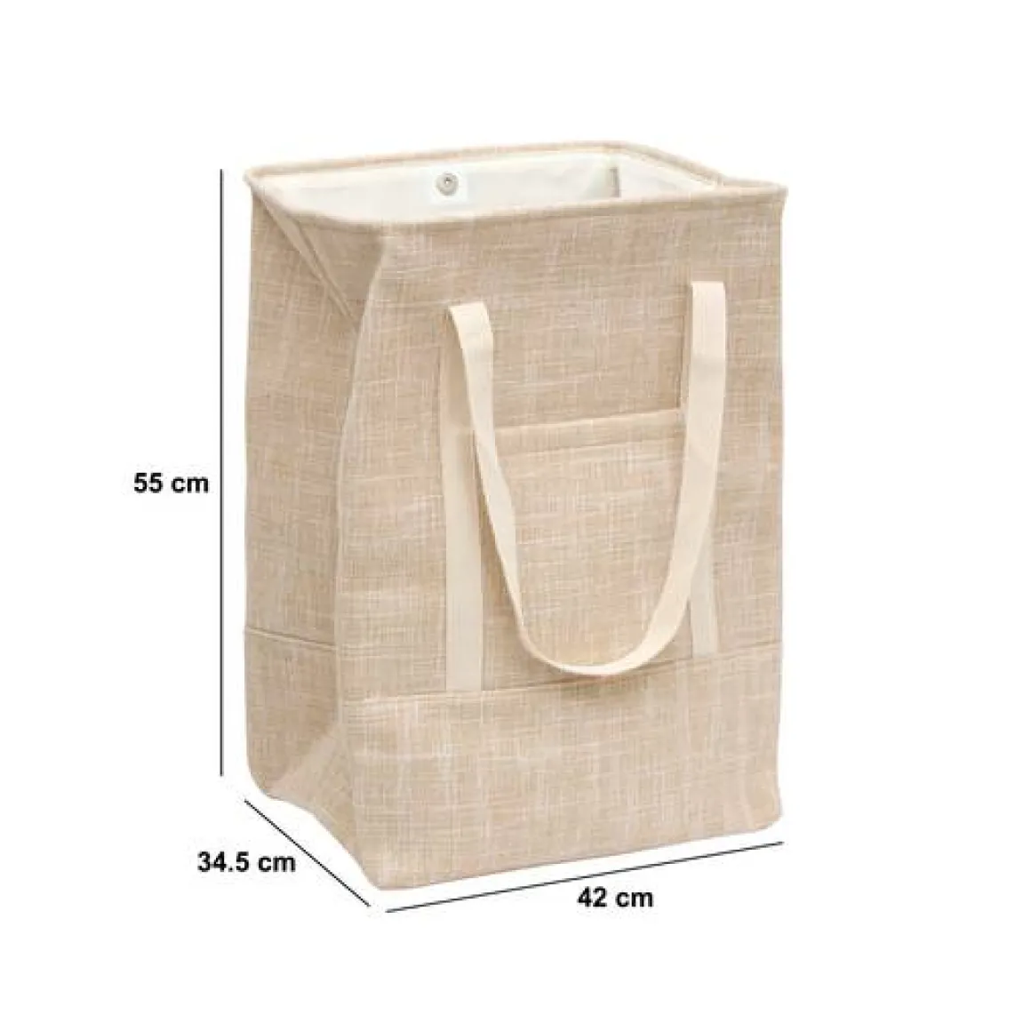 Panier à linge, 70 l, Beige