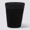 Panier à linge double 40L, Noir
