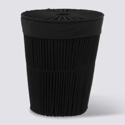 Panier à linge double 40L, Noir