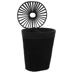Panier à linge double 40L, Noir