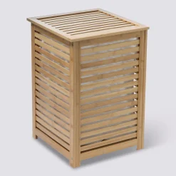 Panier à linge 65L, Bambou