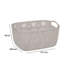 Panier à linge, L.37,7 cm, Beige