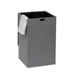 Panier à linge 74L, Gris