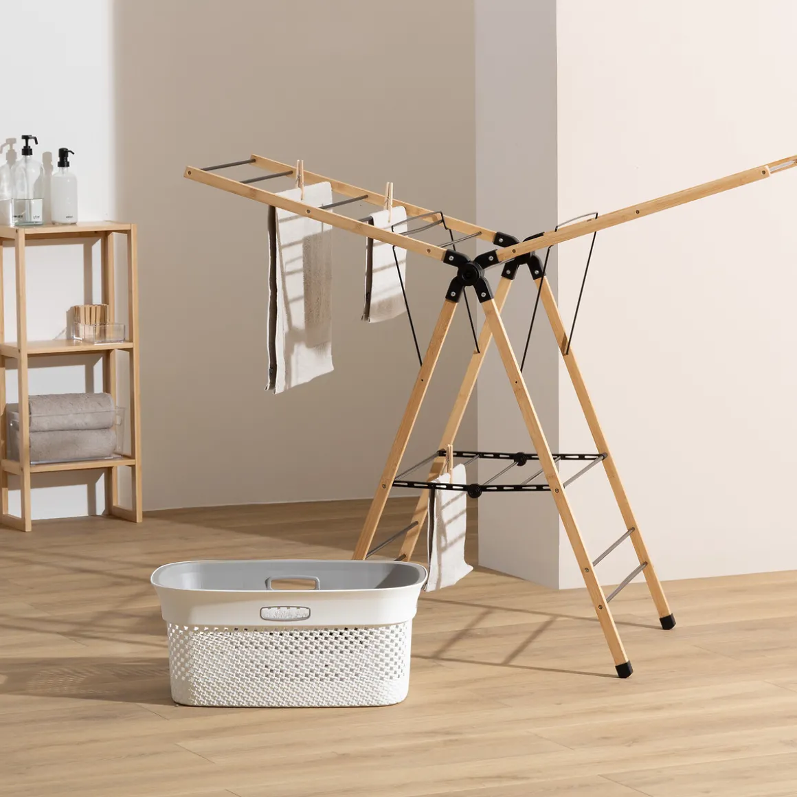Panier à linge 45L, Lin