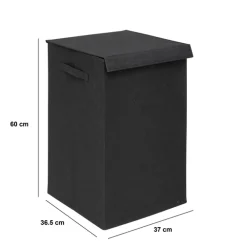 Panier à linge 74L, Noir