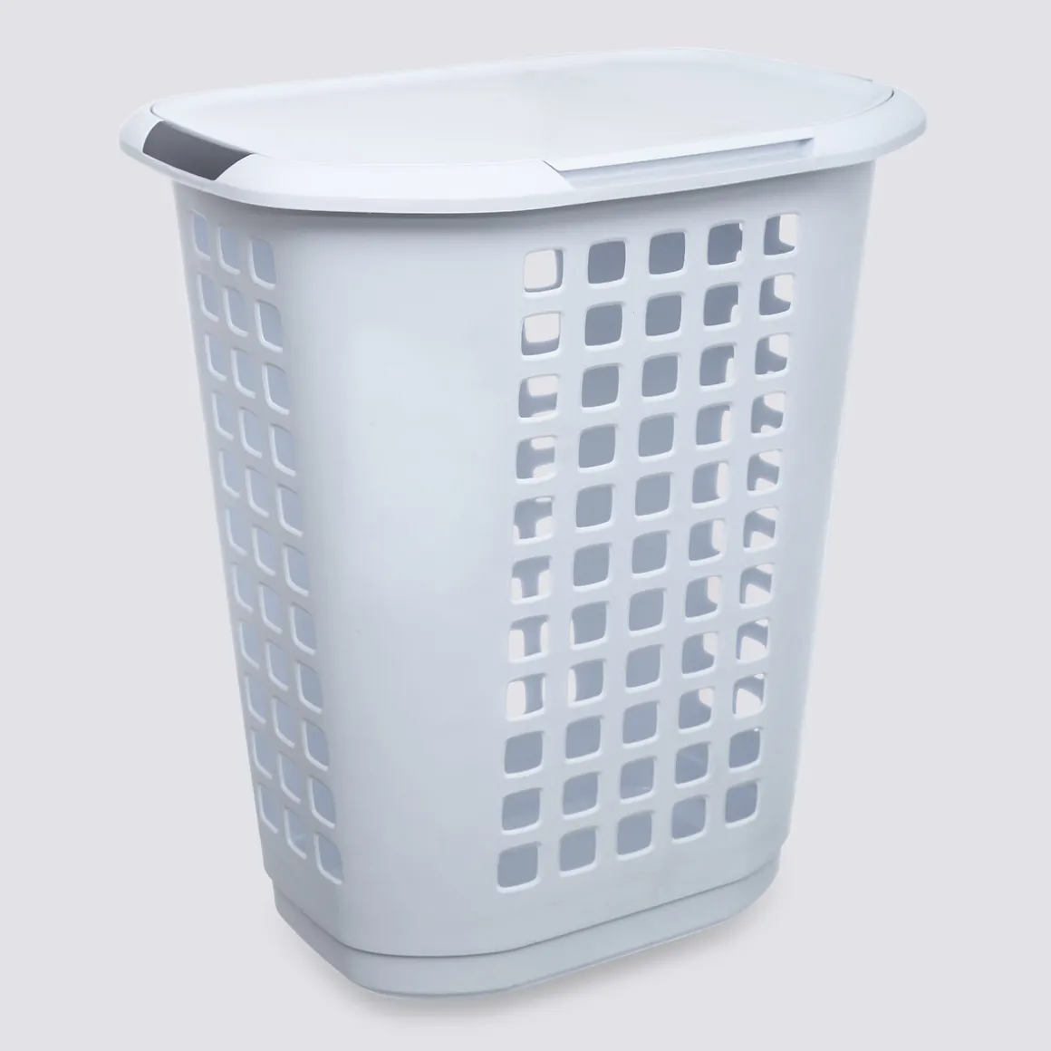 Panier à linge plastique 63L, Blanc