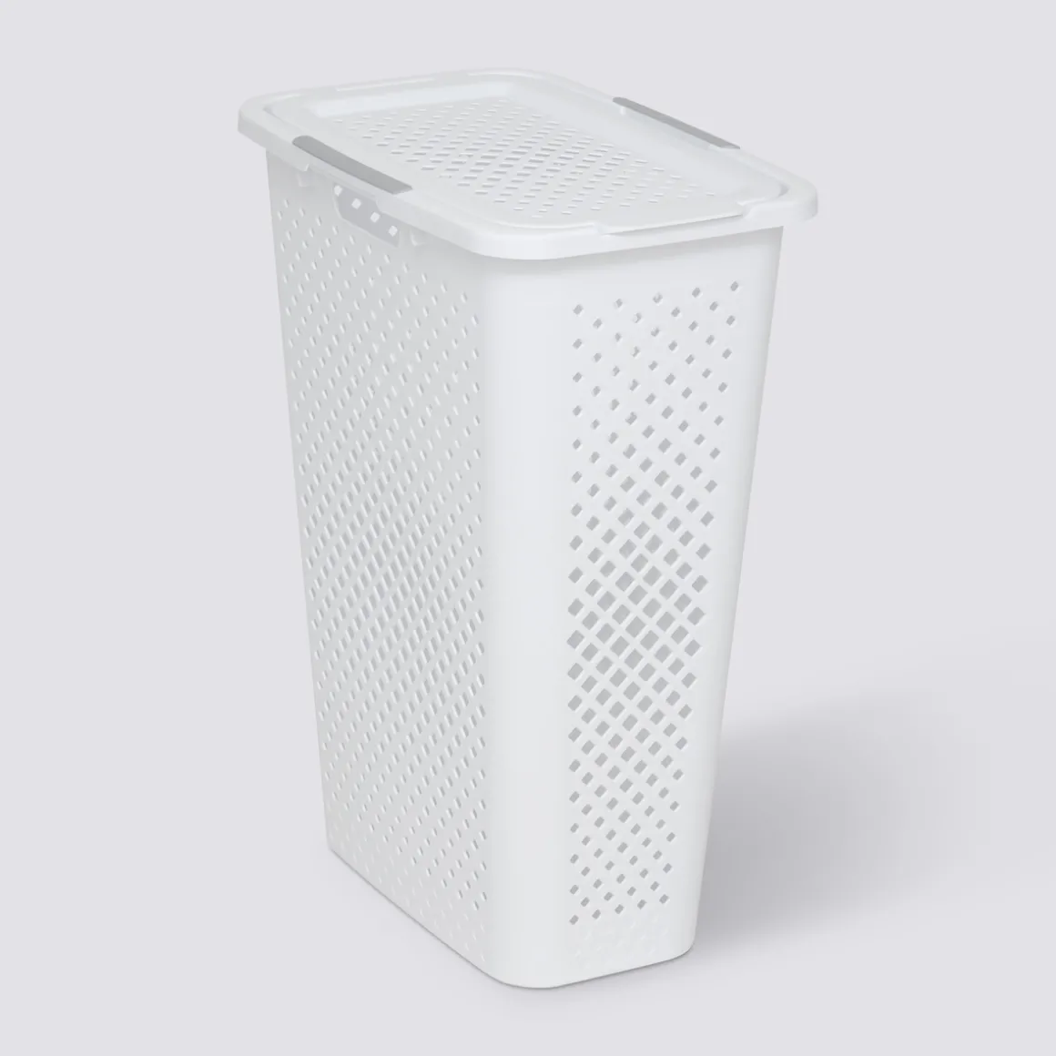 Panier à linge, plastique, 42L - Blanc