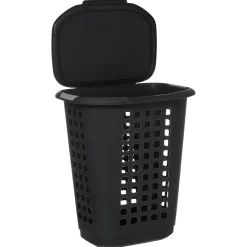 Panier à linge plastique 63L, Gris